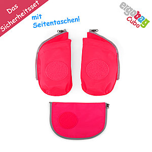 ergobag Sicherheitsset Seitentaschen Zip fr ergobag Cubo, pink