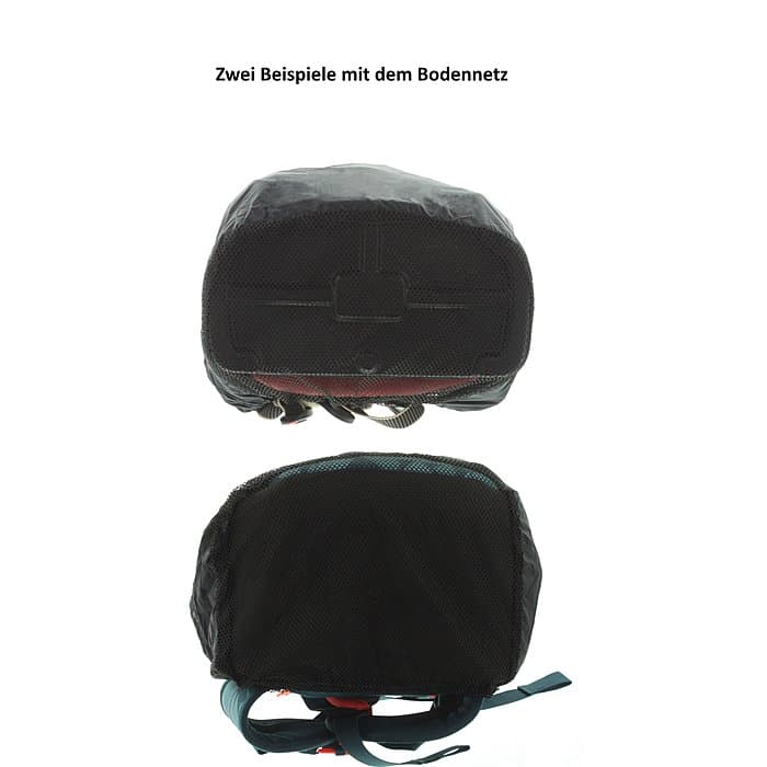 Sorgers Regenhülle schwarz, mit reflektierendem Logo