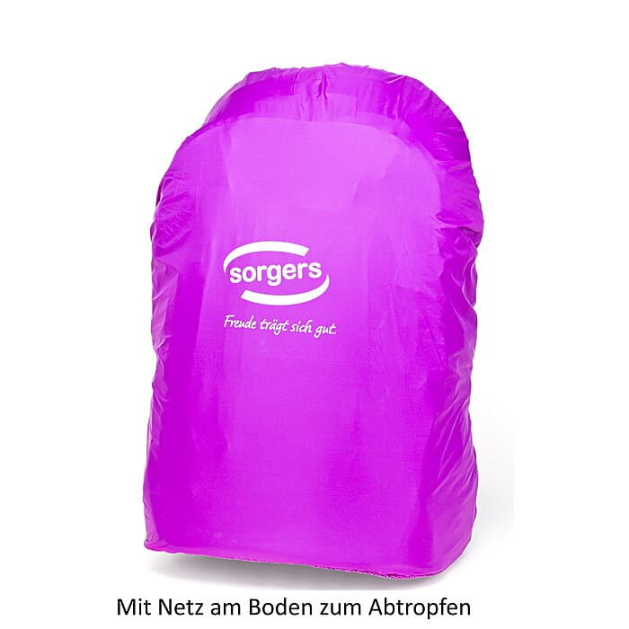 sorgers Regenhülle lila Druck reflektierend
