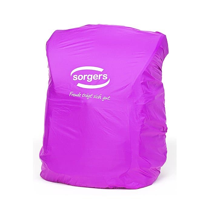 sorgers Regenhülle lila Druck reflektierend