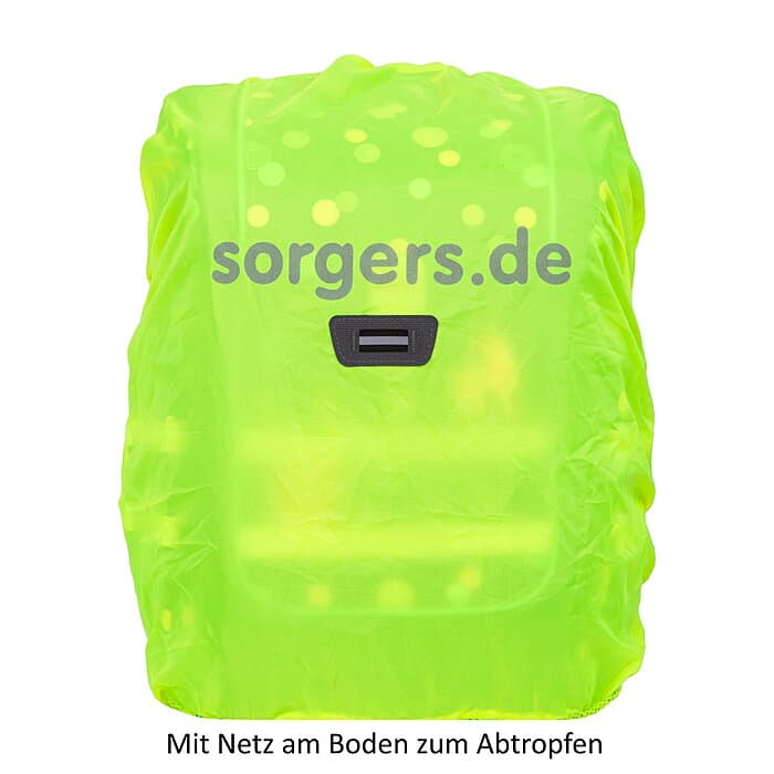 sorgers Regenhülle gelb mit Halterung für Klemmleuchte