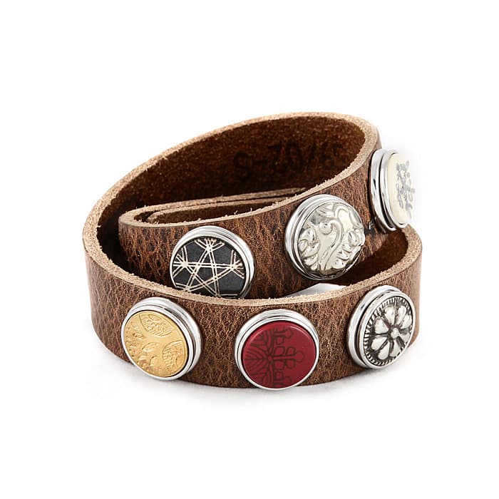 Noosa Bracelet Gr. S doppelt midbrown ohne chunks