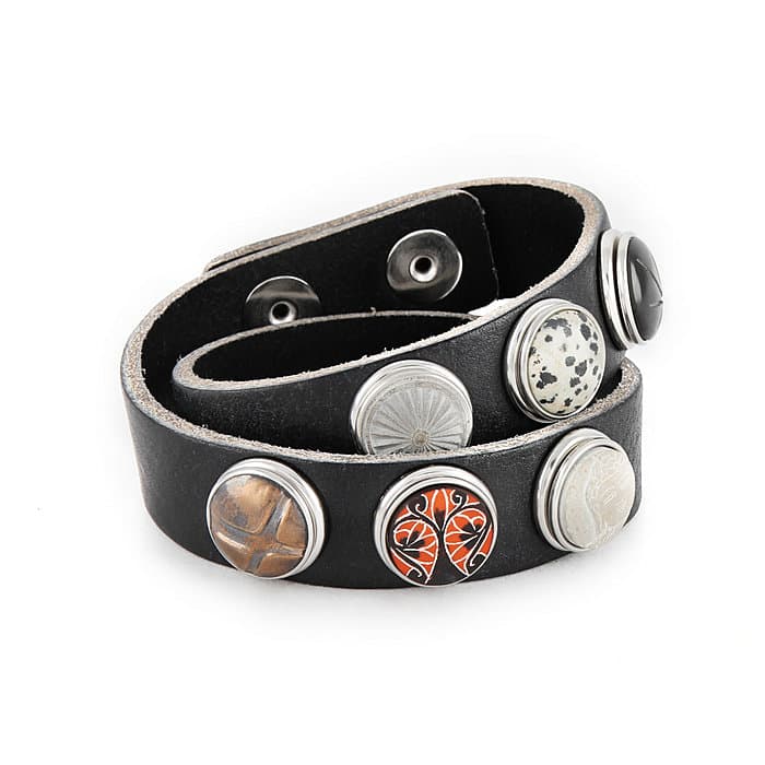 Noosa Bracelet Gr. M doppelt antique black ohne chunks