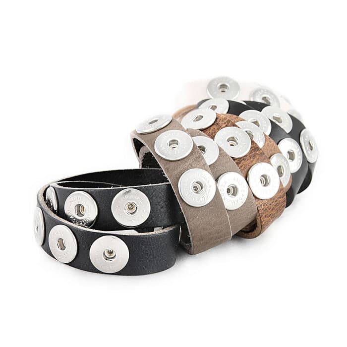Noosa Bracelet Gr. M doppelt antique black ohne chunks