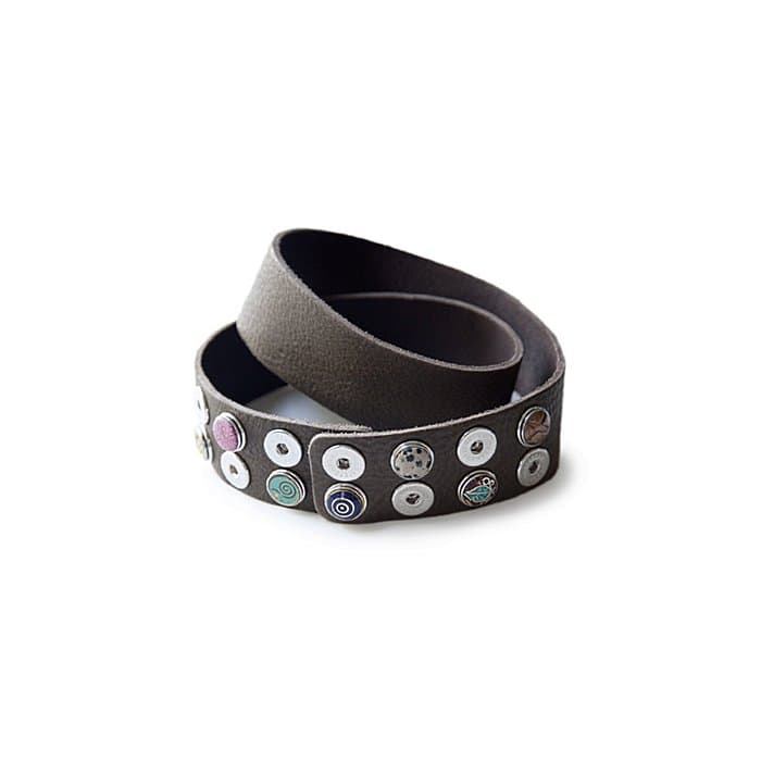 NOOSA Gürtel Belt classic wide grey 90 cm