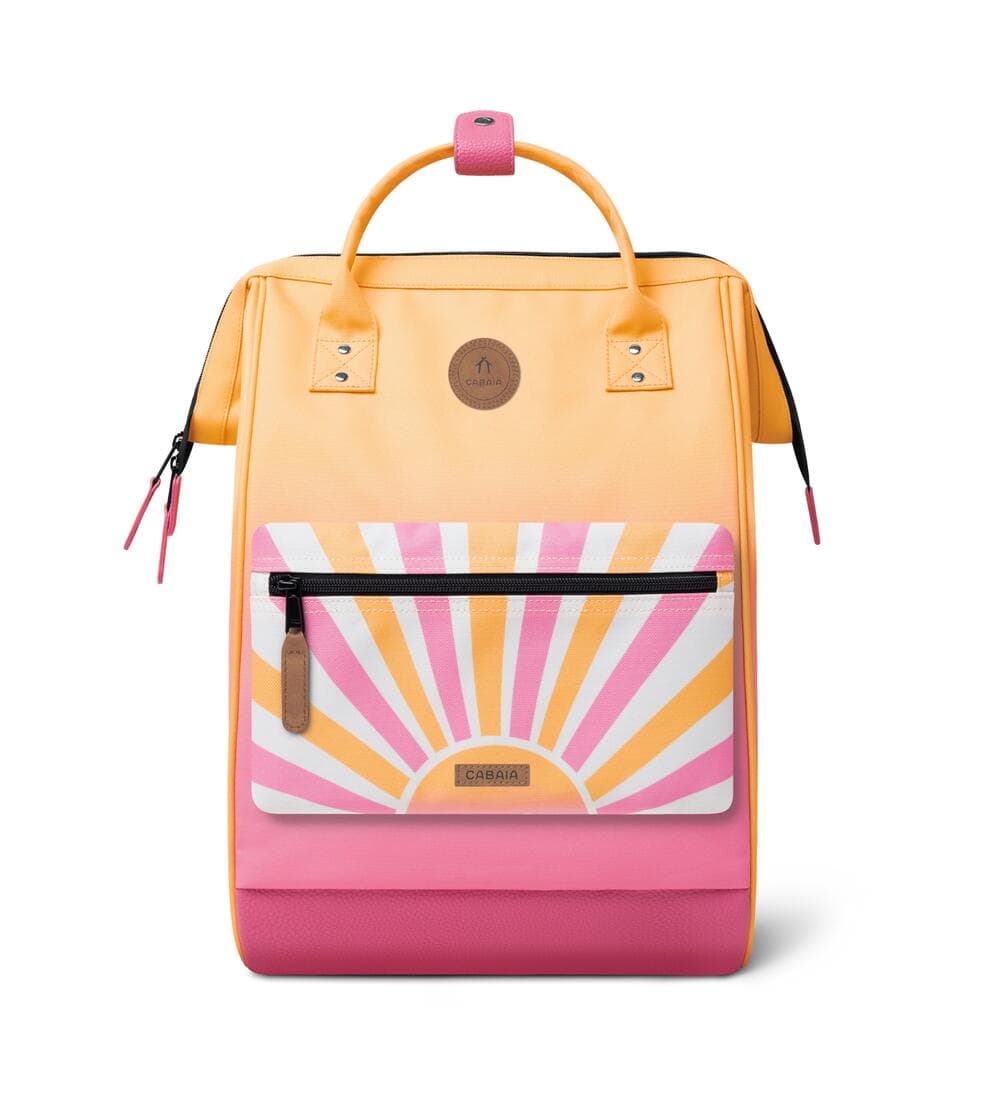 Cabaia Rucksack Adventurer Cabourg Größe L in Rosa/Gelb