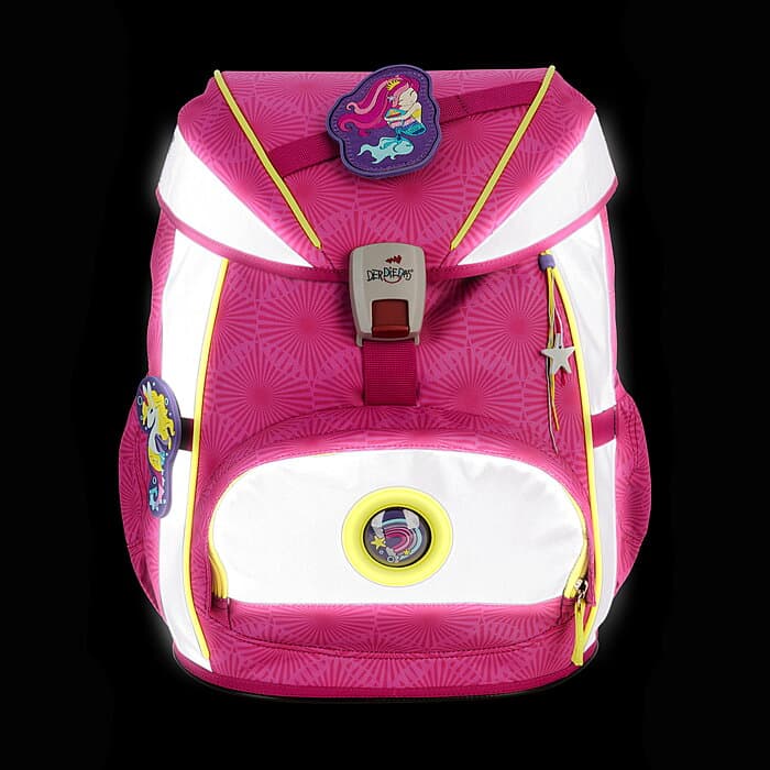 DerDieDas ErgoFlex Exklusiv Superflash Pink Mermaid Schulrucks. Set