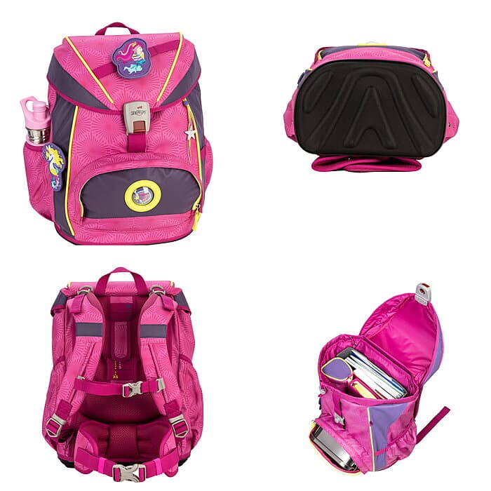 DerDieDas ErgoFlex Exklusiv Superflash Pink Mermaid Schulrucks. Set