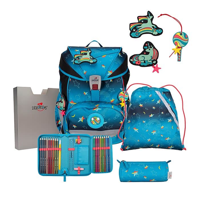 DerDieDas ErgoFlex LED Rainbow Star Schulranzenset