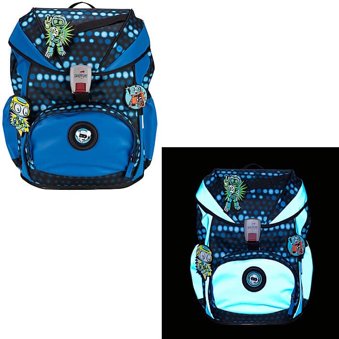 DerDieDas ErgoFlex Superflash Blue Robot Schulranzenset