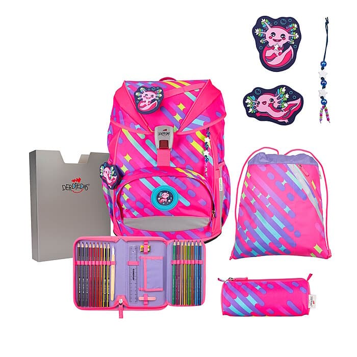 DerDieDas ErgoFlex NEON Punkie Schulranzenset