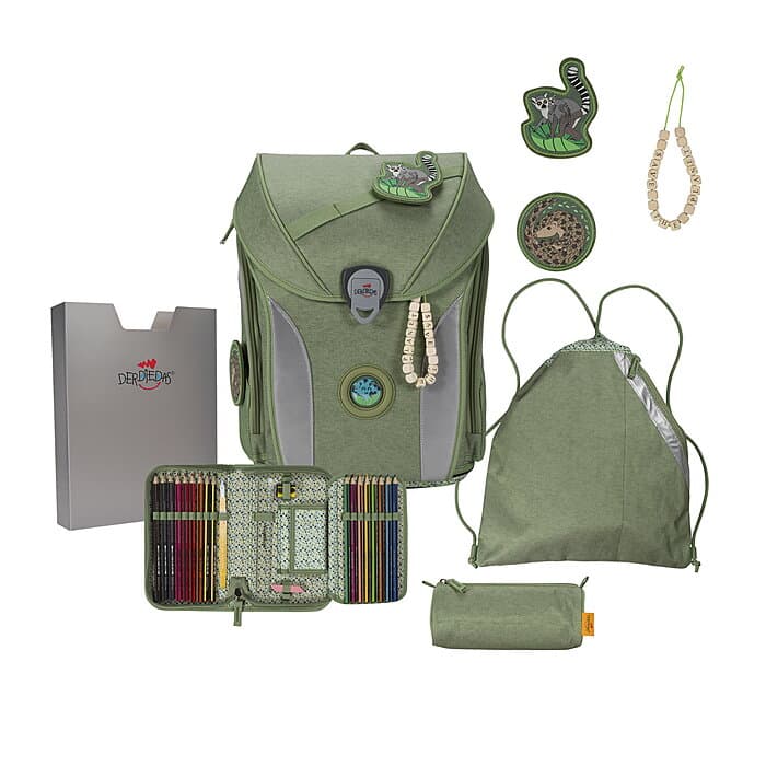DerDieDas ErgoFlex MAX Exklusiv ECO Green Planet Schulranzen Set