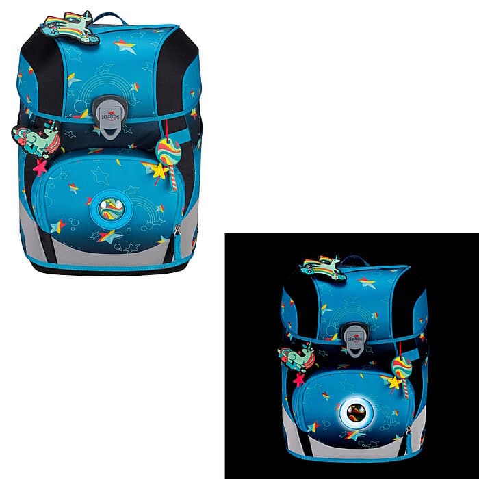 DerDieDas ErgoFlex Tiny LED Rainbow Star Schulranzenset