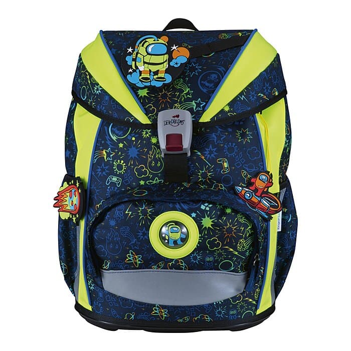 DerDieDas ErgoFlex Light Schulranzen Set Neon Crazy 6-teilig