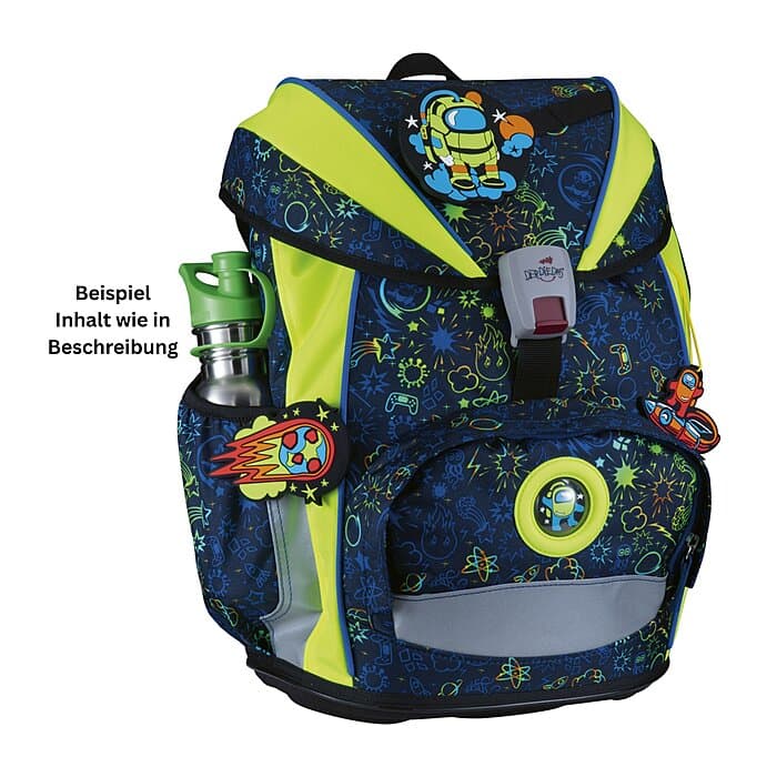 DerDieDas ErgoFlex Light Schulranzen Set Neon Crazy 6-teilig