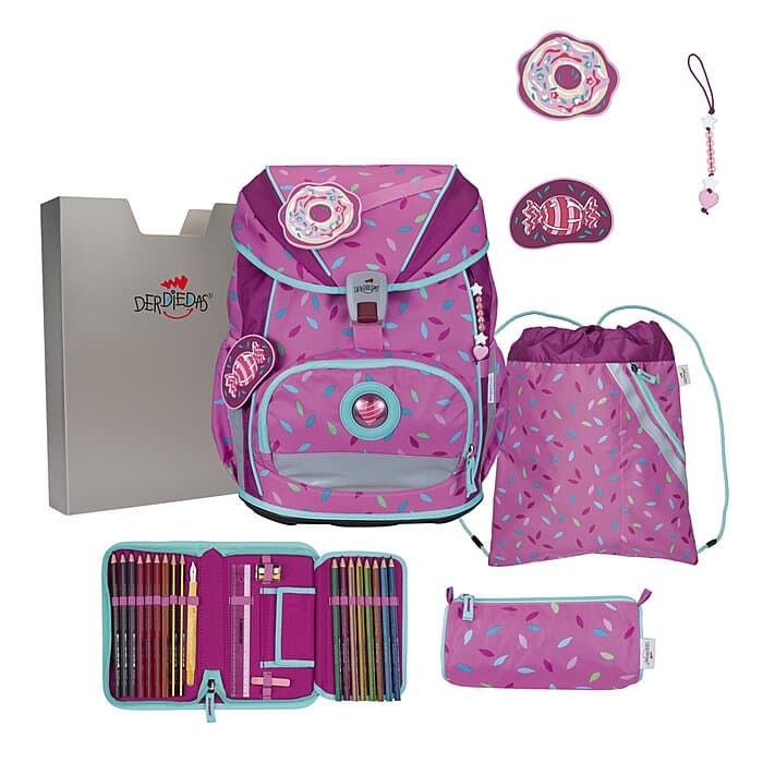 DerDieDas ErgoFlex Superlight Schulranzen Set Sweet Sprinkles