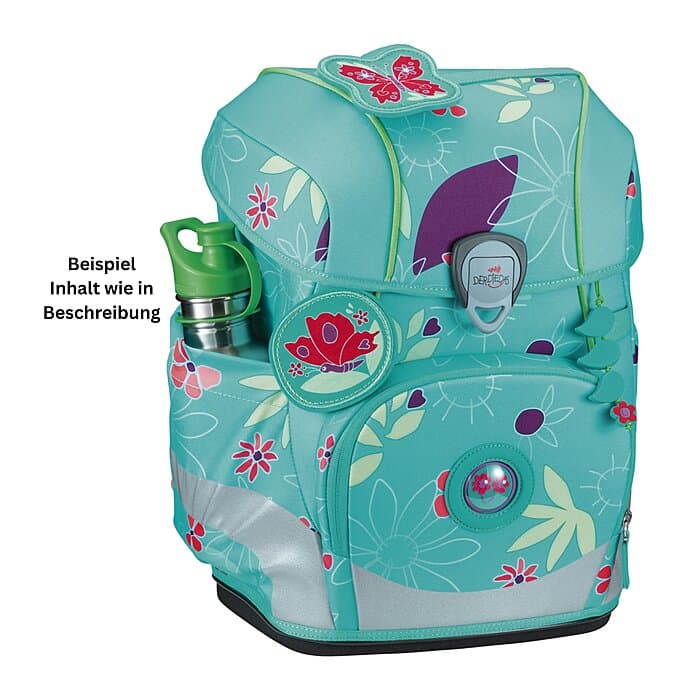 DerDieDas ErgoFlex Tiny Schulranzen Set Butterfly Garden 6-teilig
