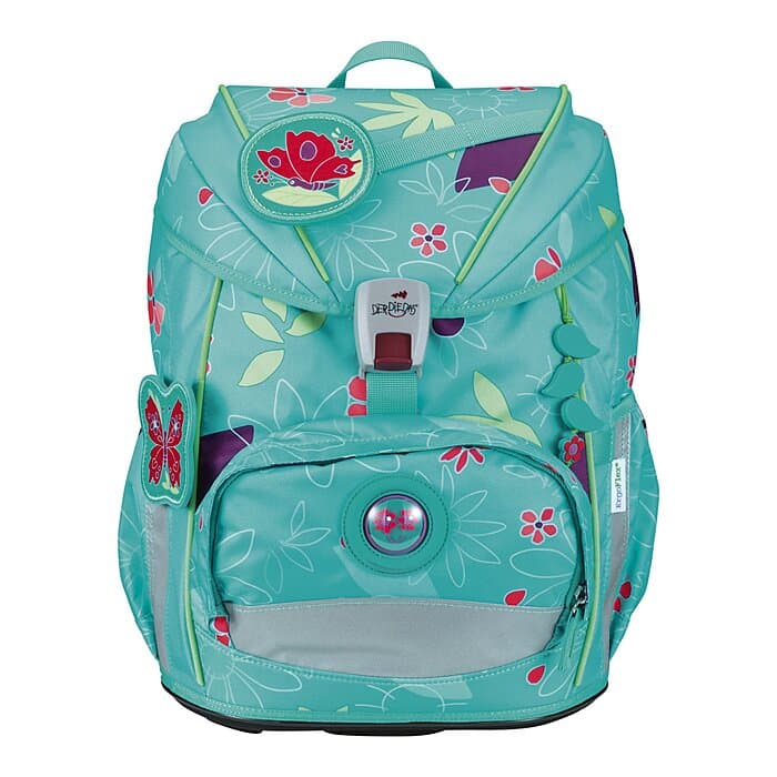 DerDieDas ErgoFlex Light Schulranzen Set Butterfly Garden 6-teilig