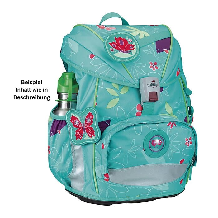 DerDieDas ErgoFlex Light Schulranzen Set Butterfly Garden 6-teilig