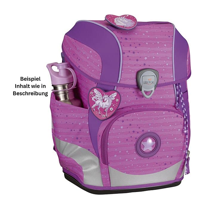 DerDieDas ErgoFlex Tiny Schulranzen Set Purple Unicorn 6-teilig