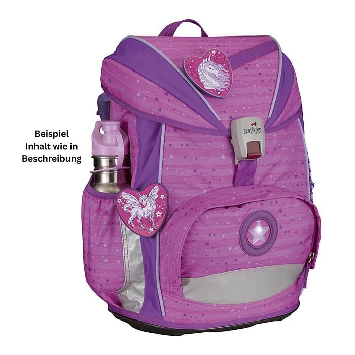 DerDieDas ErgoFlex Light Schulranzen Set Purple Unicorn 6-teilig