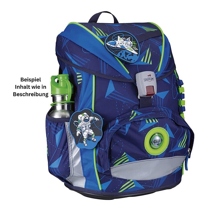DerDieDas ErgoFlex Light LED Schulranzen Set Moon Mission 6-teilig