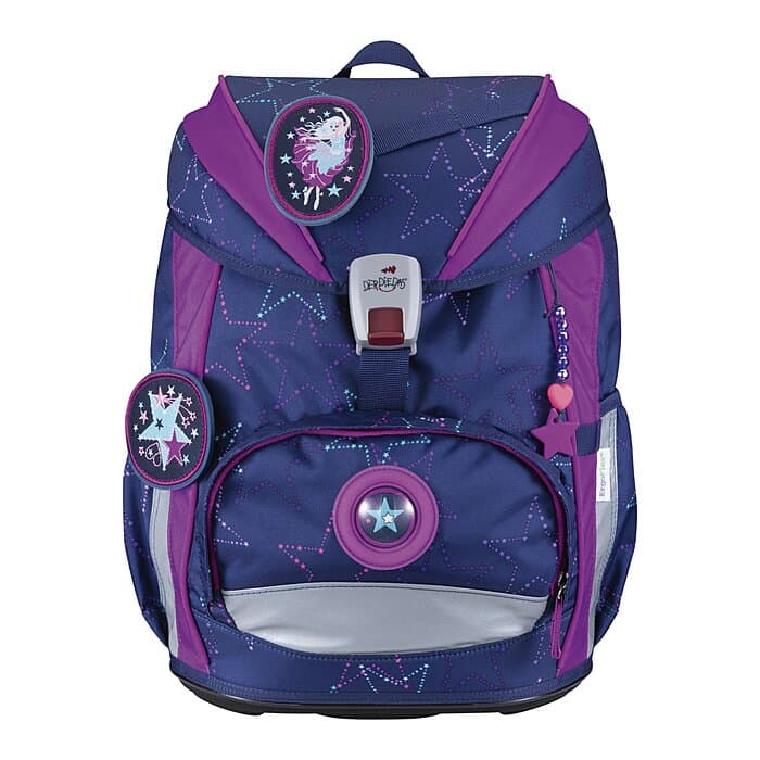 DerDieDas ErgoFlex Light LED Schulranzen Set Dancing Star 6-teilig