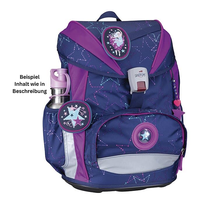 DerDieDas ErgoFlex Light LED Schulranzen Set Dancing Star 6-teilig