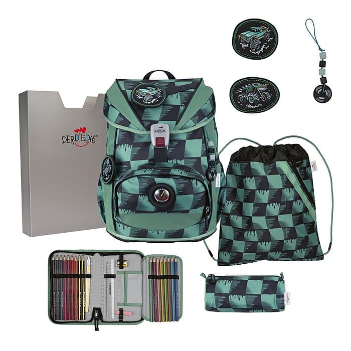 DerDieDas ErgoFlex Light Superflash Schulranzen Set Super Truck