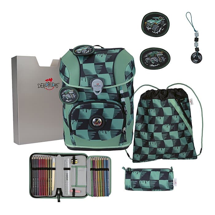 DerDieDas ErgoFlex Tiny Superflash Schulranzen Set Super Truck