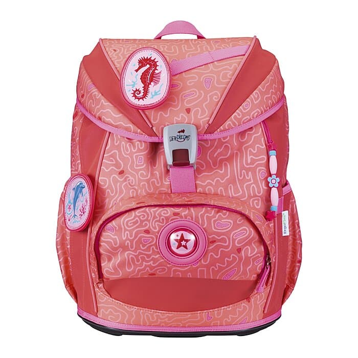 DerDieDas ErgoFlex Light Superflash Schulranzen Set Coral Reef