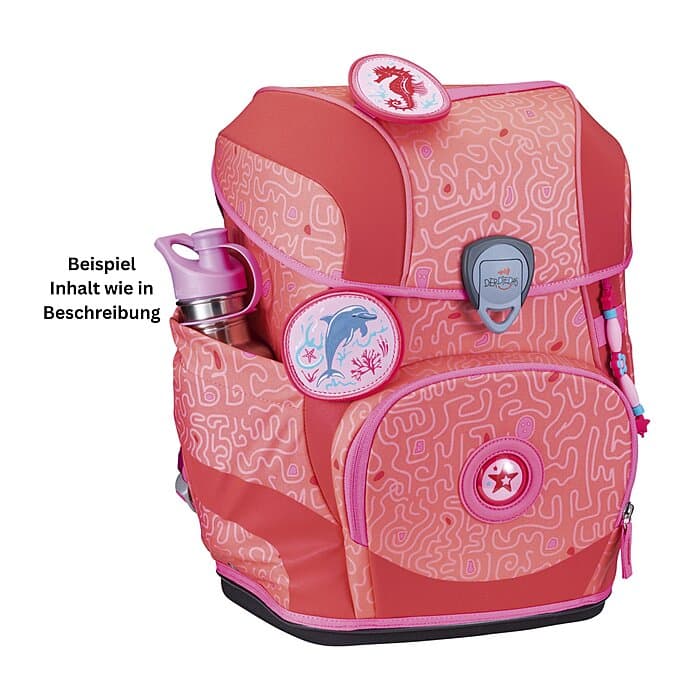 DerDieDas ErgoFlex Tiny Superflash Schulranzen Set Coral Reef