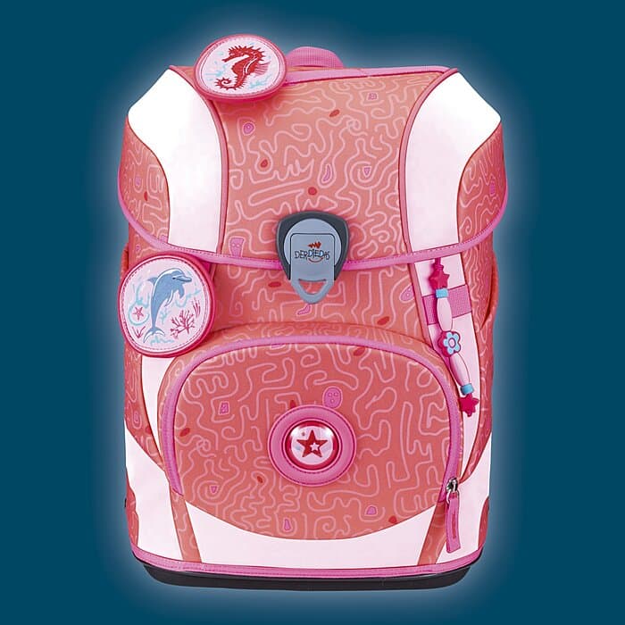 DerDieDas ErgoFlex Tiny Superflash Schulranzen Set Coral Reef