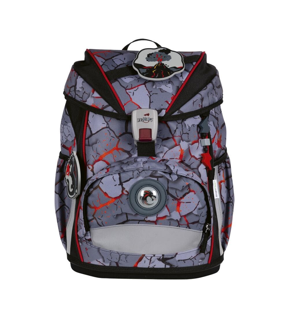 DerDieDas ErgoFlex Light Schulrucksack Set Dragon Flame 6-teilig