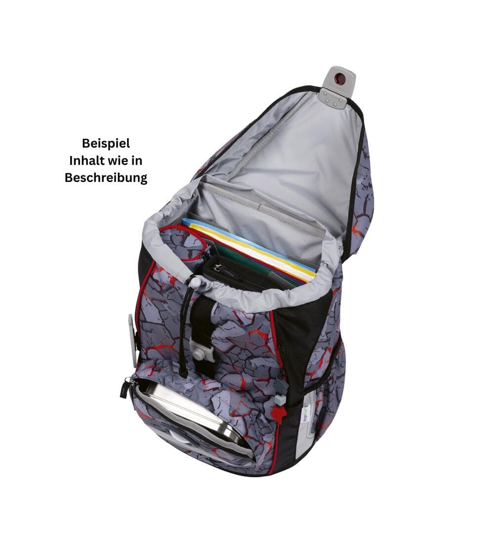 DerDieDas ErgoFlex Light Schulrucksack Set Dragon Flame 6-teilig