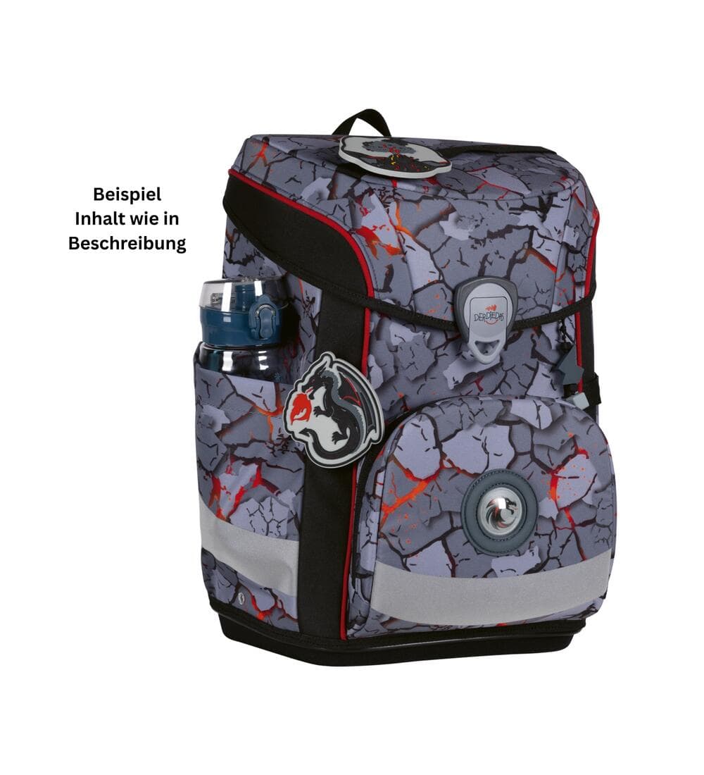 DerDieDas ErgoFlex Easy Schulranzen Set Dragon Flame 6-teilig