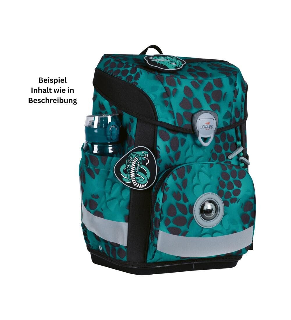 DerDieDas ErgoFlex Easy Schulranzen Set Reptile Rush 6-teilig