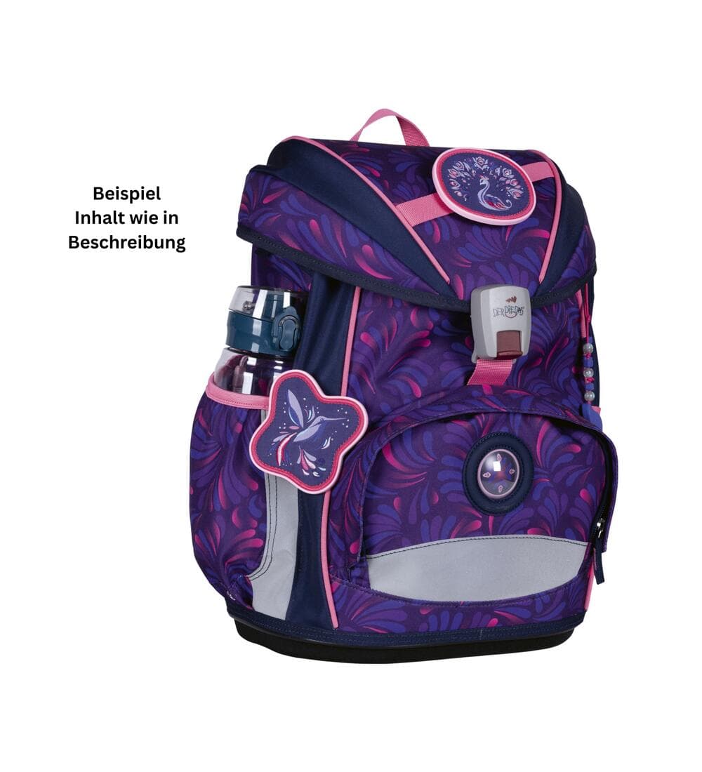 DerDieDas ErgoFlex Light Schulrucksack Set Magical Bloom 6-teilig