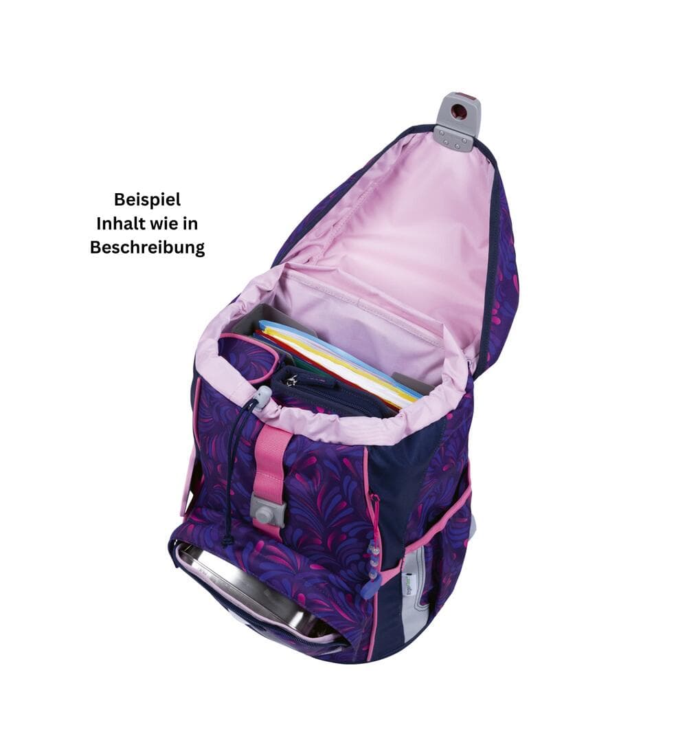 DerDieDas ErgoFlex Light Schulrucksack Set Magical Bloom 6-teilig