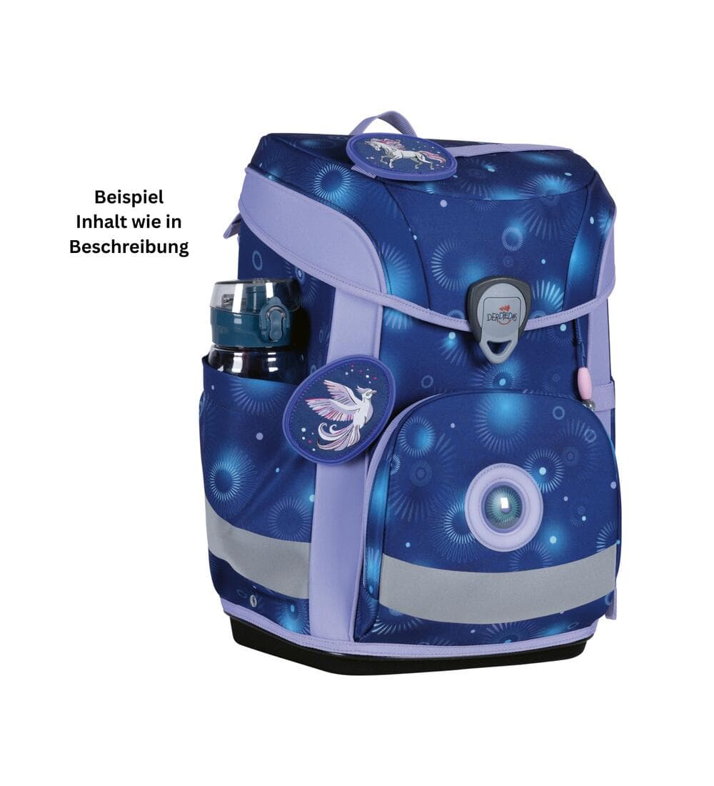 DerDieDas ErgoFlex Easy LED Schulranzen Set Fantasy Spark 6-teilig