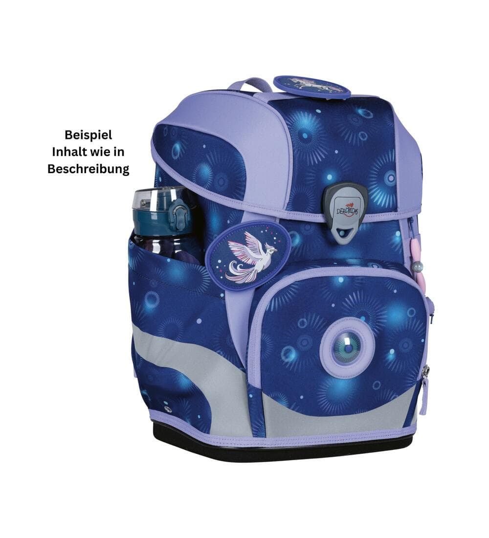 DerDieDas ErgoFlex Tiny LED Schulranzen Set Fantasy Spark 6-teilig