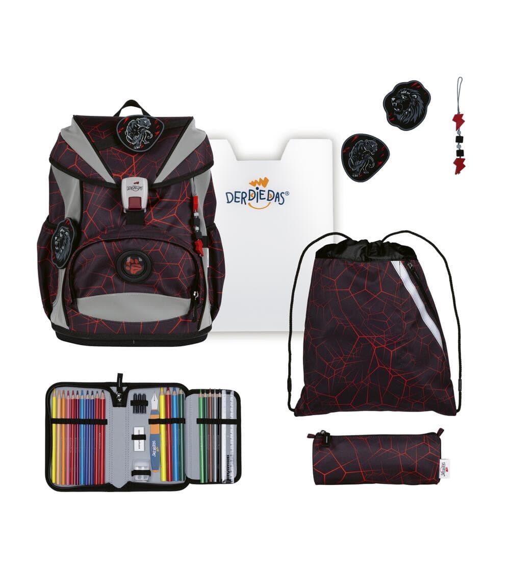 DerDieDas ErgoFlex Light Superflash Schulrucksack Set Wild Spirit