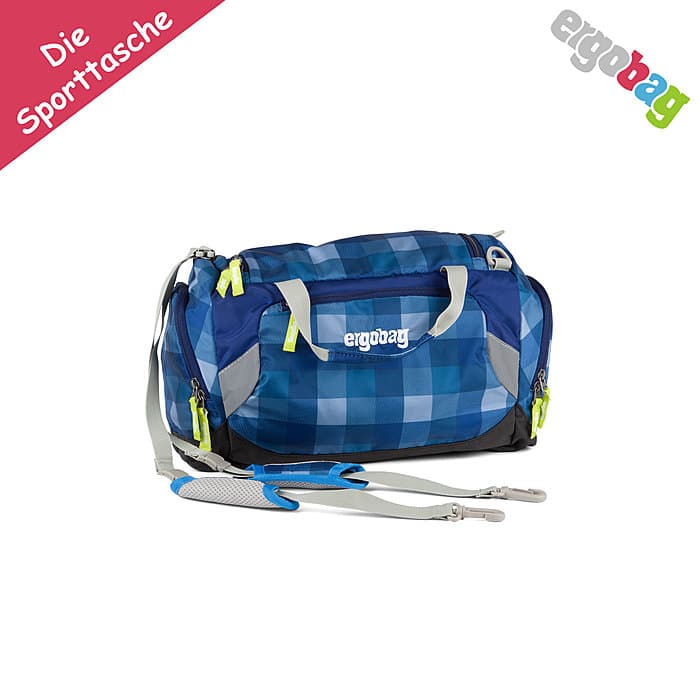 ergobag Sporttasche Blau Karo KaroalaBär