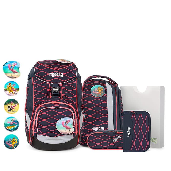 Ergobag Pack WellenreitBär Schulrucksack Set 6 tlg.
