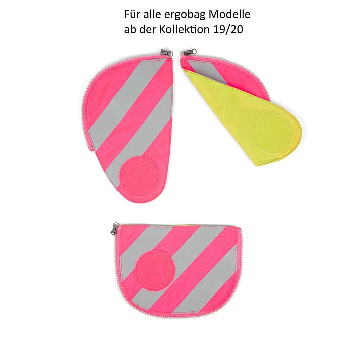 Ergobag Sicherheitsset pink mit Reflektorstreifen