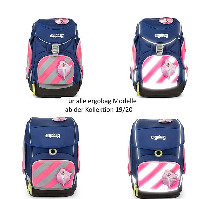 Ergobag Sicherheitsset pink mit Reflektorstreifen
