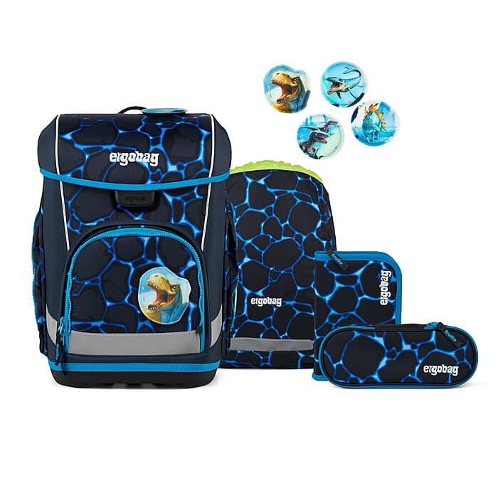 Ergobag Cubo Light Schulranzen Set Bärassic Garden