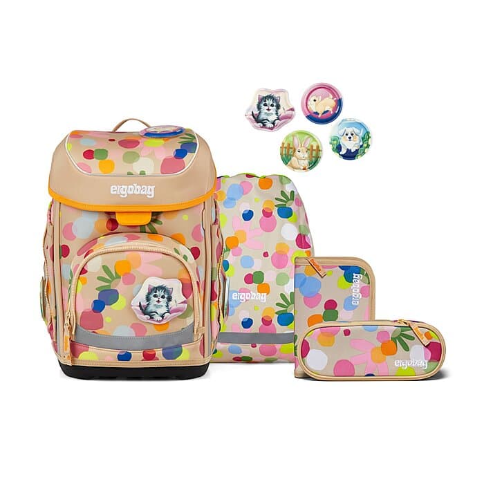 Ergobag Cubo Schulranzen Set Flower PowBär