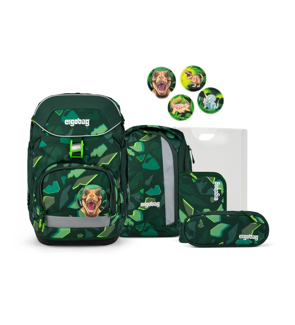 Ergobag Pack Schulrucksack Set DinosauriBär 6-teilig