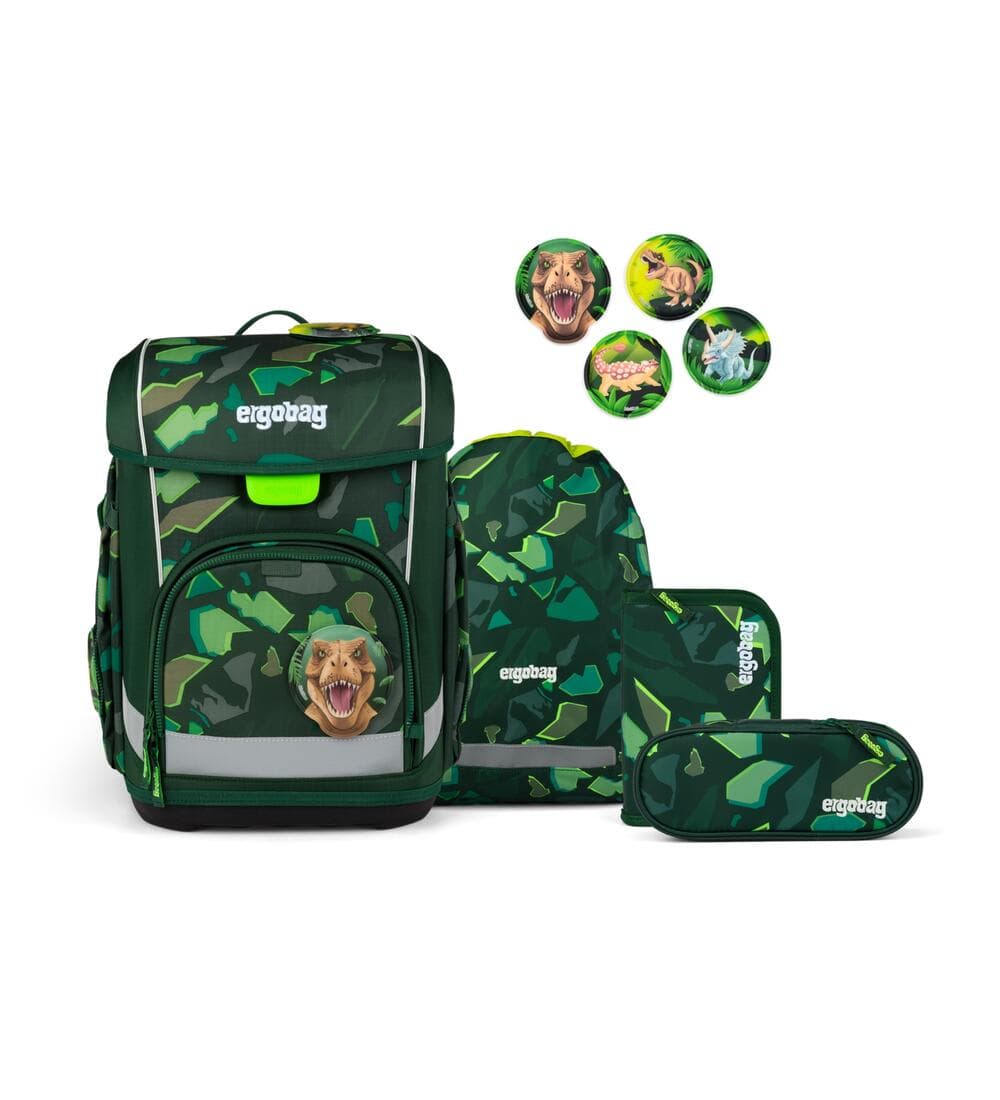 Ergobag Cubo light Schulranzen Set DinosauriBär 5-teilig